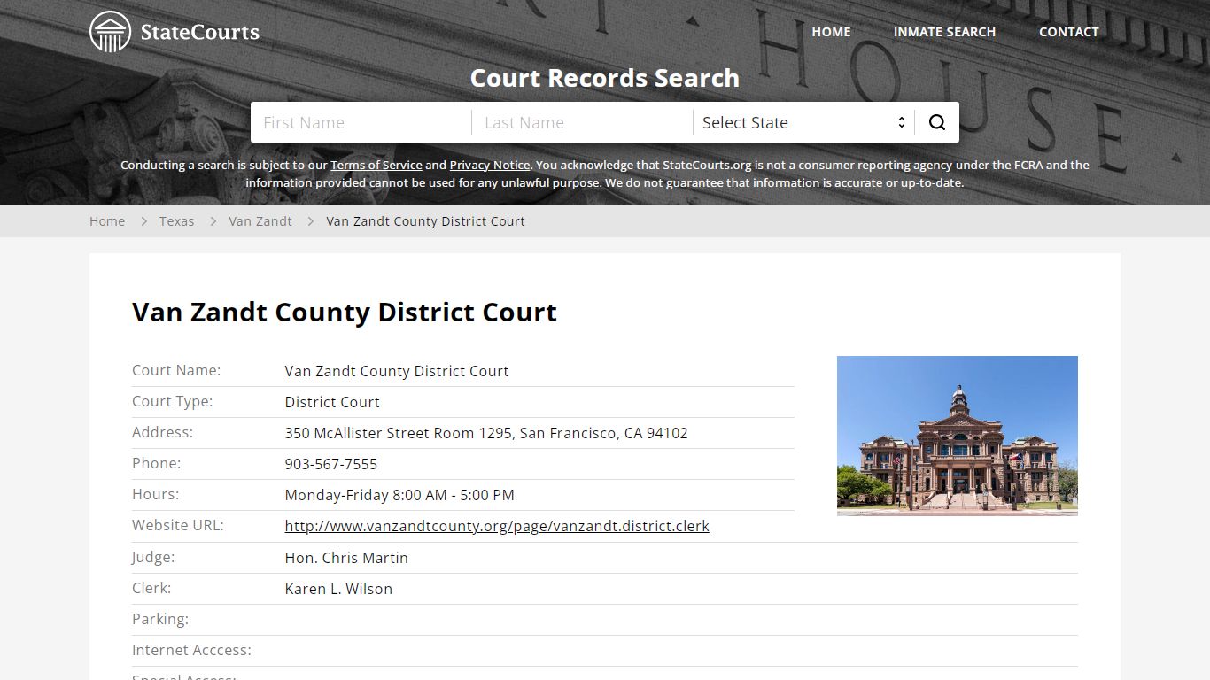 Van Zandt County District Court - State Courts